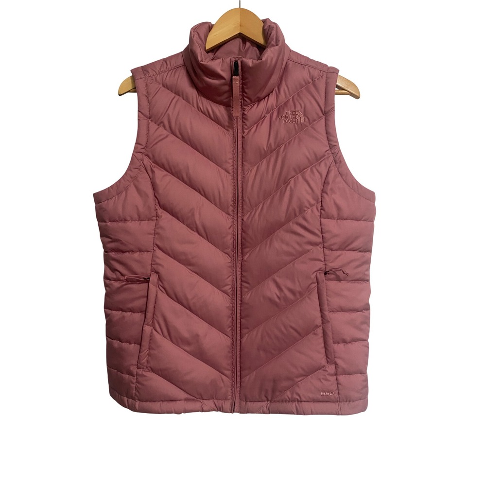 The North Face Aconcagua Puffer Vest Women Large Mauve 550 Down Quilted Gorpcore